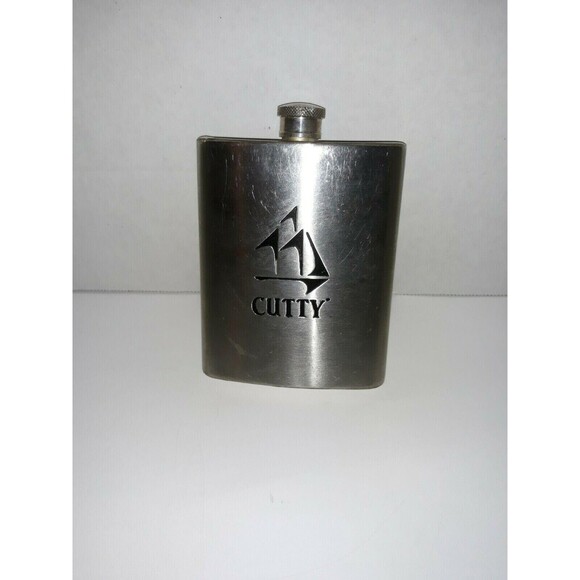 CUTTY SARK FLASK STAINLESS 6OZ - Picture 1 of 4
